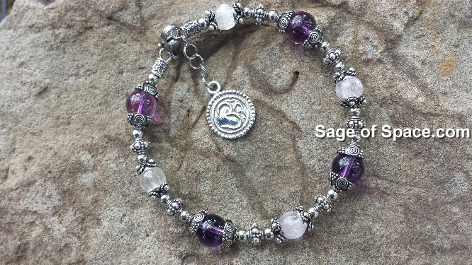 Kunzite Infinity Bracelet Sterling Silver 925