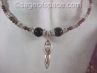 Triple Moon Goddess Necklace wiccan pagan