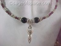 Triple Moon Goddess Necklace wiccan pagan