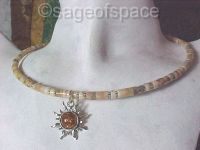 Sun God Necklace in Amber