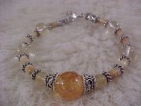 Venus Golden Hair Bracelet in Quartz & Citrine