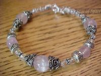 Kunzite Infinity Bracelet in Sterling Silver 925; Third Eye & Crown Chakra bracelet made by an Energy Psychic!