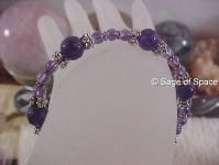 Crown Chakra  Bracelet in Amethyst Quartz Crystal