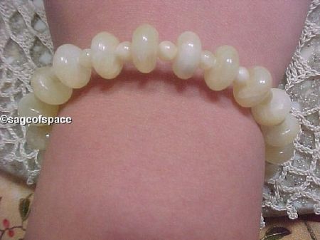 Solar Plexus Chakra Bracelet in Aragonite - Increases all energy, especially prayers and magick charms
