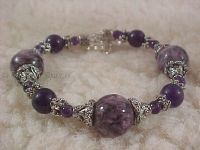 Third Eye Chakra Charm Bracelet in Charoite